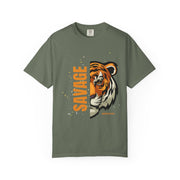 Savage Tiger Graphic Tee, Unisex T-shirt for Bold Fashion, Streetwear Essentials, Animal Lover Gift, Casual Everyday Wear