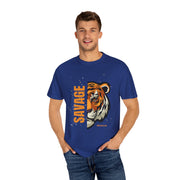 Savage Tiger Graphic Tee, Unisex T-shirt for Bold Fashion, Streetwear Essentials, Animal Lover Gift, Casual Everyday Wear